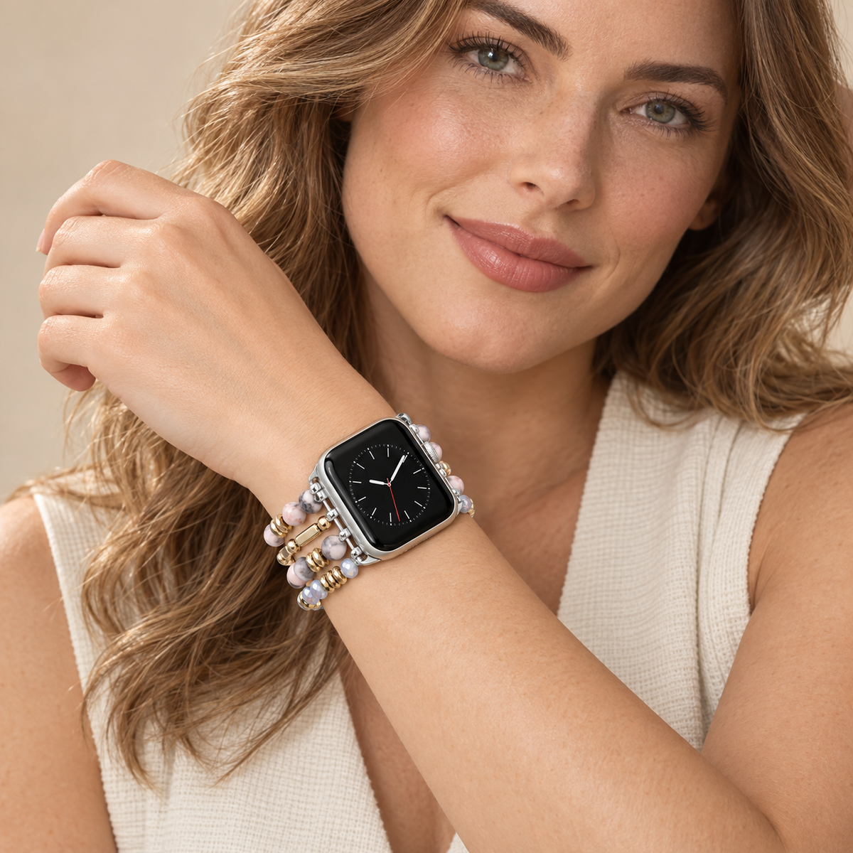 FloraTie Bohemian Beaded Bracelet Band Compatible with Apple Watch
