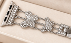 FloraTie Butterfly Crystal Metal Band Compatible with Apple Watch