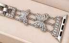FloraTie Butterfly Crystal Metal Band Compatible with Apple Watch